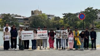 ミャンマー大地震を支援の街頭募金